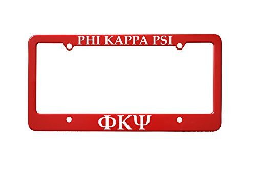 Officially Licensed Phi Kappa Psi License Plate Frame - Red