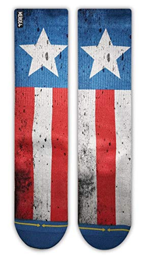 MERGE4 Flag Red Blue Stripe American Stars Unisex Crew Sock