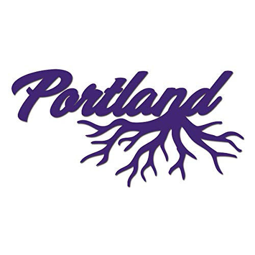 Milk Mug Designs Portland Oregon Roots Hometown City 12 inch Purple Vinyl Decal