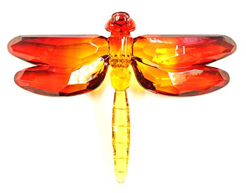 Ganz Crystal Expressions Acrylic 4x6 Inch 2 Tone Dragonfly Ornament Sun-Catcher  Orange