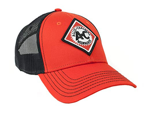 Allis Chalmers Tractor Hat  Orange and Black Mesh  Vintage Logo