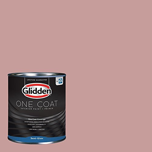 Glidden Interior Paint Plus Primer  Pink Pepperberry  One Coat  Semi-Gloss  1-Quart