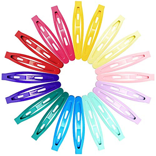 Hair Clips for Women Girls Kids Teens  Funtopia No Slip Metal Oval Snap Hair Clip Simple Barrettes Hairpins for Thin and Thick Hair  Mixed color