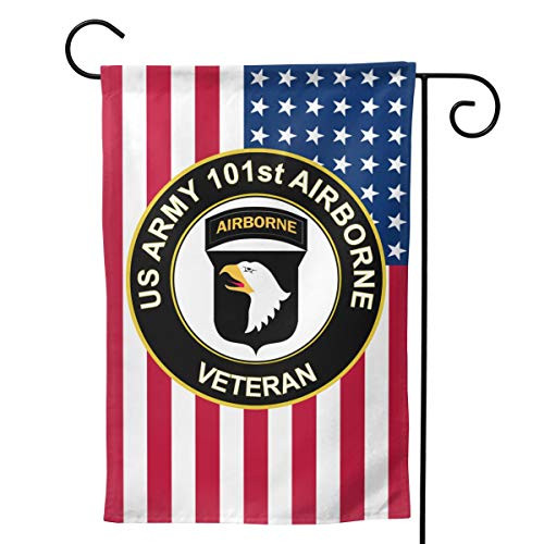 US Army Veteran 101st Airborne Division House Garden Flag Double Sided Yard Outdoor Decoration Banner