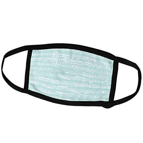 3dRose Mint Musical Notes - Pastel Blue - Stylish Sheet Music - Piano. - Face Covers fc_151357_2 3dRose Mint Musical Notes - Pastel Blue - Stylish Sheet Music - Piano. - Face Covers fc_151357_2