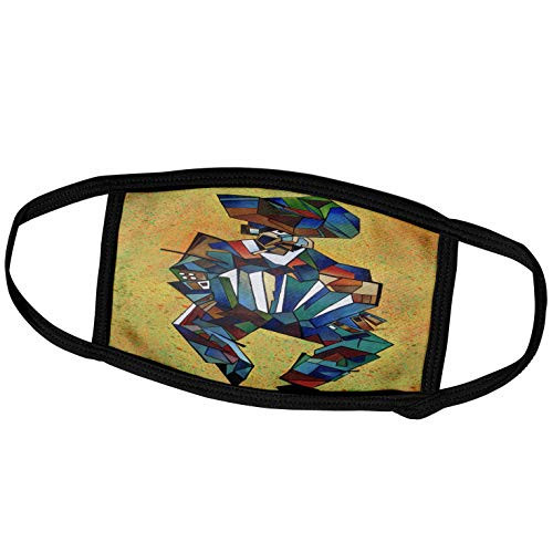 3dRose The Accordian Player - Accordion Blue Concertina Cubism Latin. - Face Covers fc_46760_1 3dRose The Accordian Player - Accordion Blue Concertina Cubism Latin. - Face Covers fc_46760_1