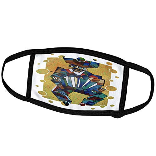 3dRose The Accordian Player - Accordion Blue Concertina Cubism Latin. - Face Covers fc_46927_1 3dRose The Accordian Player - Accordion Blue Concertina Cubism Latin. - Face Covers fc_46927_1