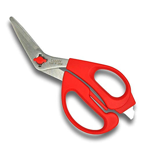 CANARY Japanese Kitchen Scissors Heavy Duty Come Apart Blade  Dishwasher Safe All purpose Detachable Kitchen Shears  Made in JAPAN  Rust Proof Quality Stainless Steel  Red