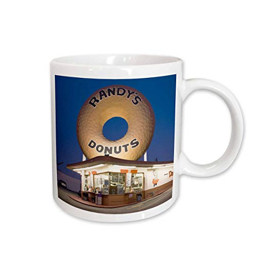 3dRose mug_88655_2 USA  California  Inglewood Randys Donuts  Dawn Us05 Wbi0514 Walter Bibikow Ceramic Mug  15-Ounce