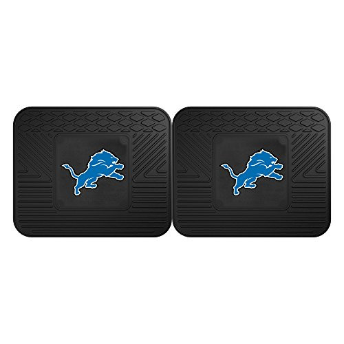 Fanmats 12355 NFL Detroit Lions Rear Second Row Vinyl Heavy Duty Utility Mat   Pack of 2