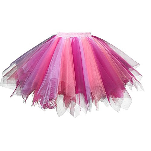 Big Girls Tutu Skirts Layered Tulle Princess Dresses Sparkle Halloween Tutu Fuschia Pink Big Girls Tutu Skirts Layered Tulle Princess Dresses Sparkle Halloween Tutu Fuschia Pink