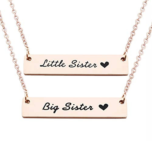 CHENVA Sisters Bar Necklaces 3 Pieces Big Sis Middle Sis Little Sis Necklace Set Gift for Sisters big sis little sis RG CHENVA Sisters Bar Necklaces 3 Pieces Big Sis Middle Sis Little Sis Necklace Set Gift for Sisters big sis little sis RG