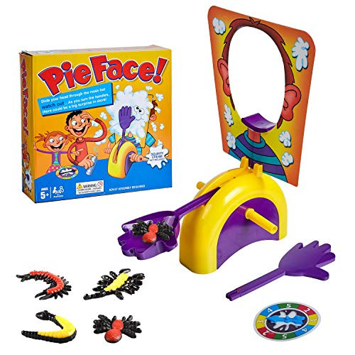 perfrom Pie Face Game  Pie Face Kids' Board Game  Fun Games for Girls Boys  Whipped Cream Not Included   4 PCS Soft TPR Insects
