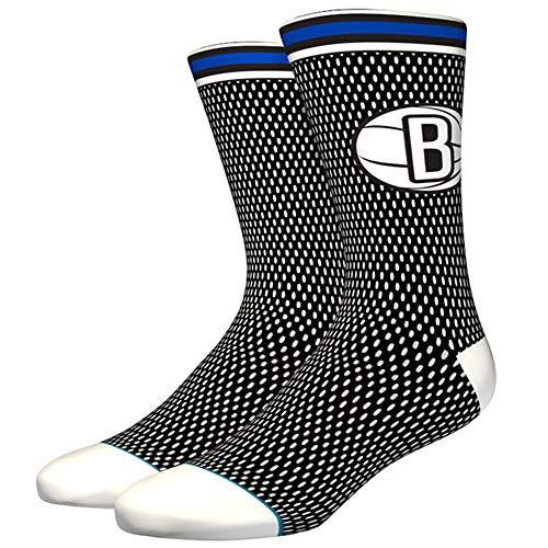 Stance M545D17NET Men's Nets Jersey Sock Black - Large Stance M545D17NET Men's Nets Jersey Sock Black - Large