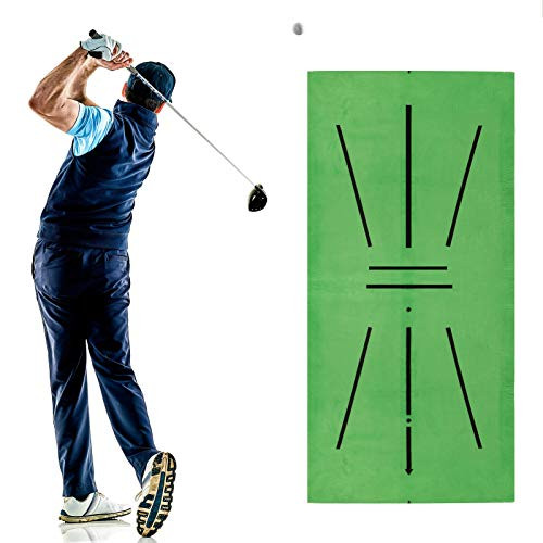 NEREIDS NET Golf Hitting Mats  Portable Batting Game Training Mat for Outdoor Use  Swing Detection Batting Practice Hitting Aid Rug Faux Turf Pad Gift for Hitting and Chipping