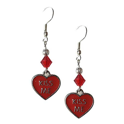 Red Valentine's Day Heart Earrings - Kiss Me Earrings - Heart Jewelry - Heart Gift - Red Crystal Earrings - Kawaii Earrings - Red Heart Earrings - Valentine's Day Gift - Birthday Gift Earrings Red Valentine's Day Heart Earrings - Kiss Me Earrings - Heart Jewelry - Heart Gift - Red Crystal Earrings - Kawaii Earrings - Red Heart Earrings - Valentine's Day Gift - Birthday Gift Earrings