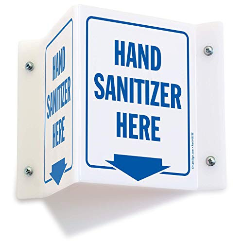 SmartSign"Hand Sanitizer Here" Projecting Sign  5" x 6" Acrylic