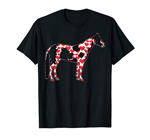 Paint Horse Hearts Valentine Gift For Pet Lovers Gift T-Shirt