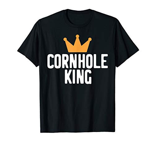 Cornhole King Bean Bag Toss Game Tournament Winner Champion T-Shirt