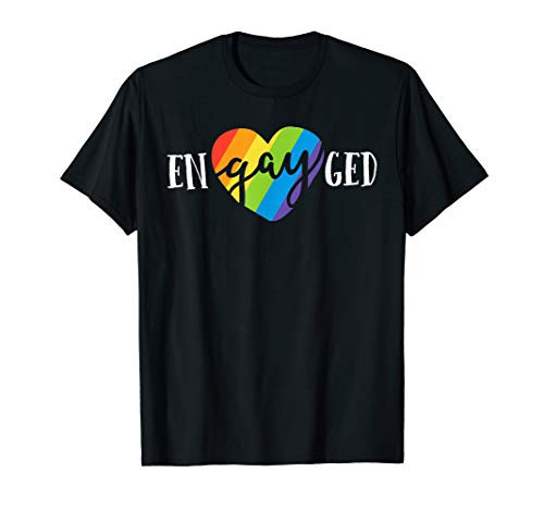 Engayged LGBT Pride Engaged Gay Bridesmaid Wedding Lesbian T-Shirt Engayged LGBT Pride Engaged Gay Bridesmaid Wedding Lesbian T-Shirt