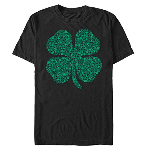 Marvel Men's St. Patrick's Day Hero Icon Clover T-Shirt - Black - X Large