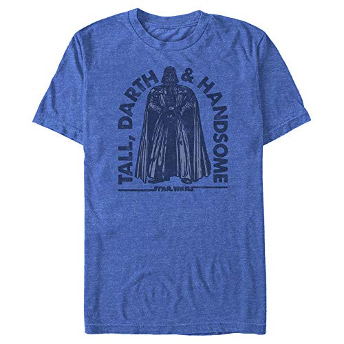 Men's Star Wars Vader Tall Darth  and  Handsome Arch T-Shirt - Royal Blue Heather - Large