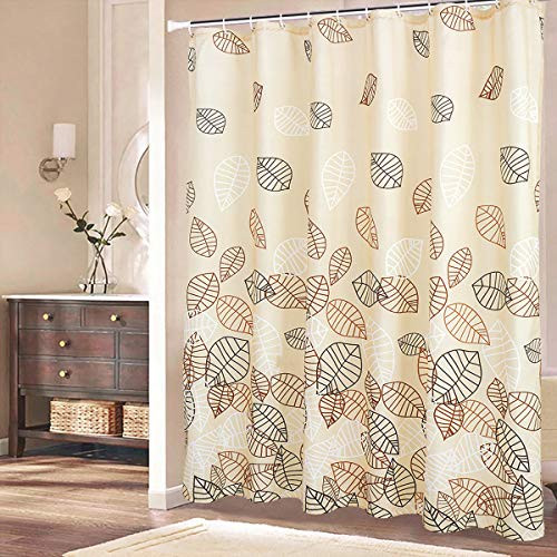 72 x 72 Fabric Shower Curtain for Bathroom Waterproof Shower Curtain Machine Washable with Hooks Polyester Bathroom Curtain Brown Leaves 72 x 72 Fabric Shower Curtain for Bathroom Waterproof Shower Curtain Machine Washable with Hooks Polyester Bathroom Curtain Brown Leaves