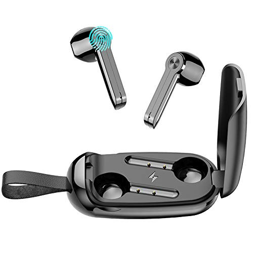 Wireless Earbuds Bluetooth 5.0 Headphones 120H Playtime Deep Bass Stereo Sound Earbuds with Microphone IPX5 Waterproof Headphones with Charging Case for Sport Work Music