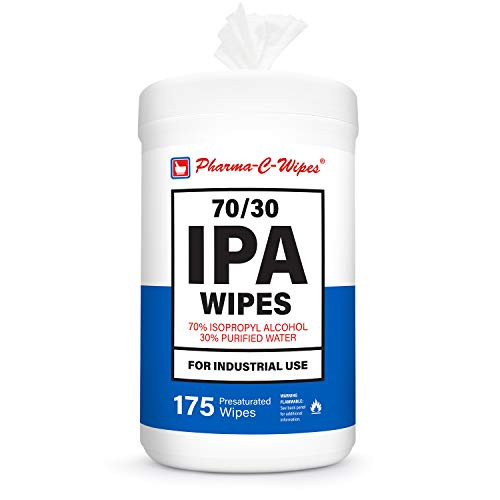 Pharma-C 70% Isopropyl Alcohol Wipes 70 30 IPA 175 Wipes per Canister *Made in The USA* Pharma-C 70% Isopropyl Alcohol Wipes 70 30 IPA 175 Wipes per Canister *Made in The USA*