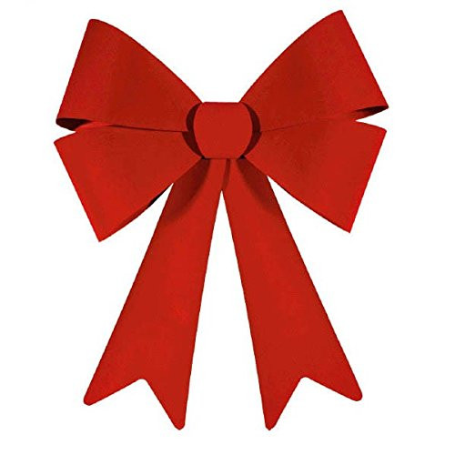 amscan Big Festive Red Plastic Bow  Christmas Decoration