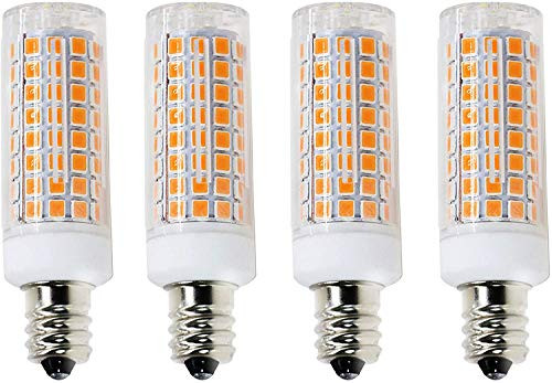LED Bulb Candelabra Light Bulbs Equivalent Ceiling Fan Bulbs    LED Chandelier Light Bulbs  Dimmable 4 Pack.  E12 Warm White 3000K
