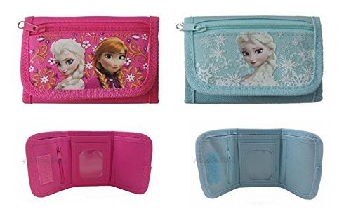 Disney Frozen Trifold Wallet x 2 1 Blue 1 Pink Disney Frozen Trifold Wallet x 2 1 Blue 1 Pink