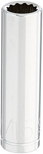 K-T Industries 3/8" Drive 12-Point Deep Socket, 7/16"