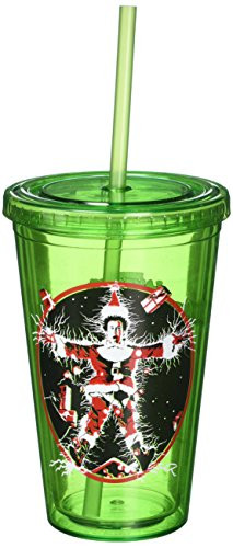 ICUP National Lampoon's Christmas Vacation Poster Colored Cup with Straw, Clear