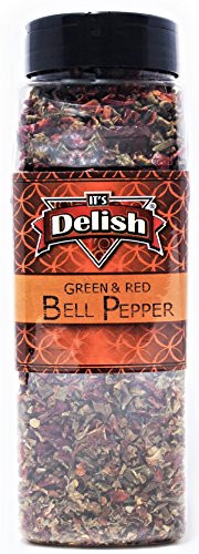 Dried Red and Green Bell Peppers Mix by It's Delish  9 Oz Large Jar
