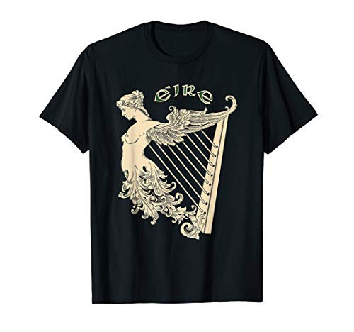 Eire Gaelic Celtic Irish Harp Ireland St. Patricks Day Gift T-Shirt