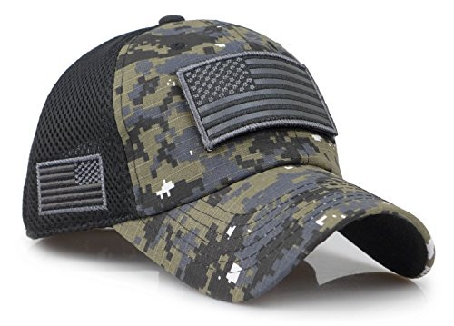 Camouflage Constructed Trucker Special Tactical Operator Forces USA Flag Patch Baseball Cap (Digital Black) Camouflage Constructed Trucker Special Tactical Operator Forces USA Flag Patch Baseball Cap (Digital Black)