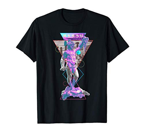 Perseus and Medusa Vaporwave Aesthetic 1980s Art Japanese T-Shirt Perseus and Medusa Vaporwave Aesthetic 1980s Art Japanese T-Shirt