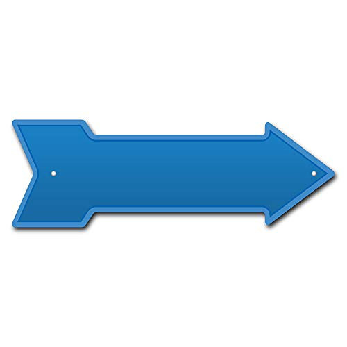 SignMission Blue Arrow Plastic Sign  30" Wide