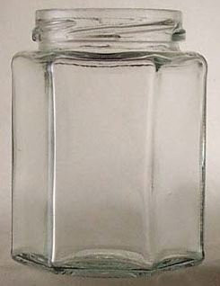 9 oz  12 oz of Honey  Hexagon Glass Jar with Gold Metal Lid by Richards Packaging 12-pack