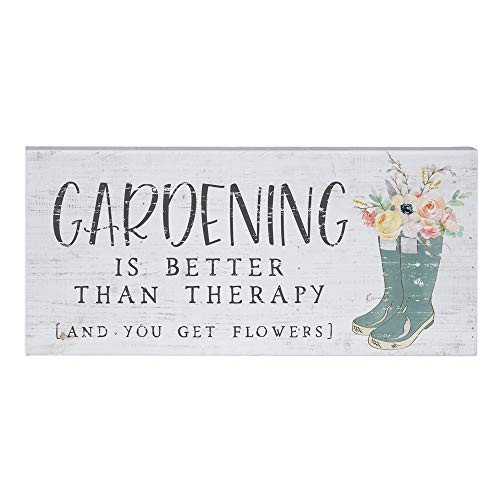 Simply Said  INC Inspire Boards 12" x 5.5" Wood Sign ISB1207 - Gardening is Better Than Therapy