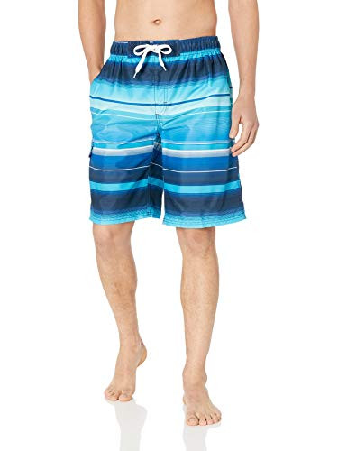 Kanu Surf Men's Barracuda Swim Trunks  Regular  and  Extended Sizes   Horizon Navy  Medium