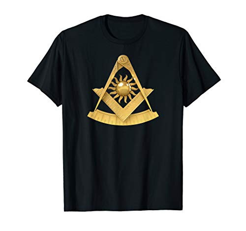 Masonic Past Master Emblem Square  and  Compass Freemason T-Shirt