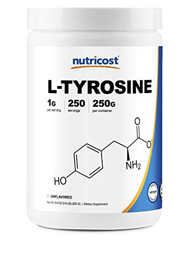 Nutricost L-Tyrosine Powder 250 Grams - Pure L-Tyrosine Powder 1000mg Per Serving
