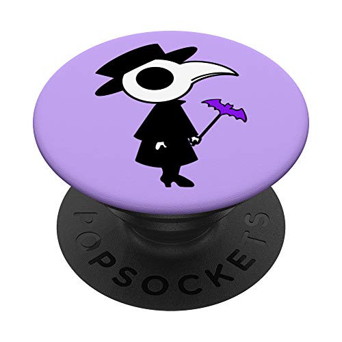 Pastel Goth Kawaii Plague Doctor Gothic Bat Purple Black PopSockets PopGrip  Swappable Grip for Phones  and  Tablets