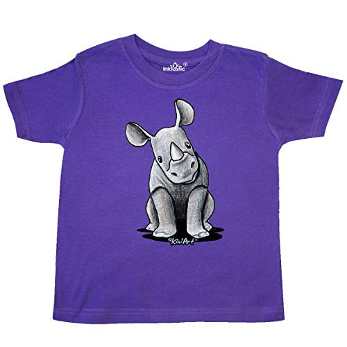 inktastic Curious Rhinos Toddler T-Shirt 2T Purple - KiniArt Cae0
