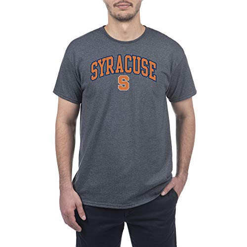 Elite Fan Shop Syracuse Orange Men's Short Sleeve Charcoal Gray Arch Tee  Large