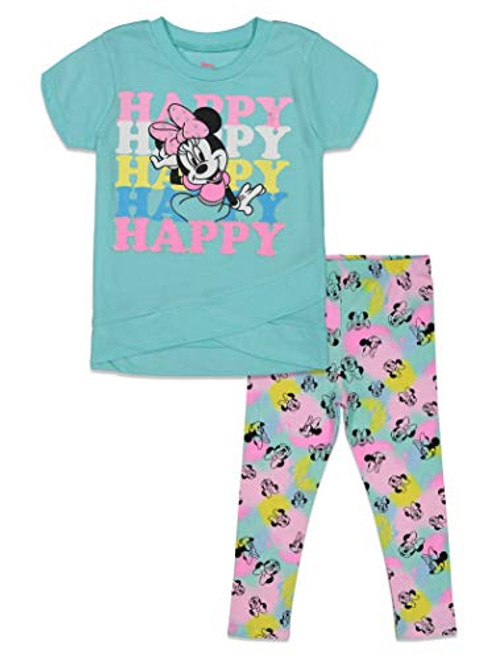 Disney Minnie Mouse Baby Girls Short Sleeve T-Shirt Legging Sets Blue 18 Months Disney Minnie Mouse Baby Girls Short Sleeve T-Shirt Legging Sets Blue 18 Months