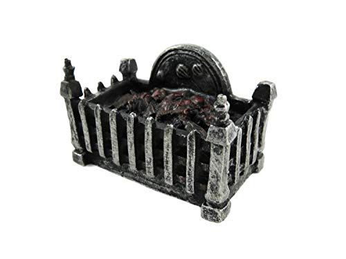 Melody Jane Dollhouse Fire Grate Basket with Glowing Coals Resin 1 12 Fireplace Accessory