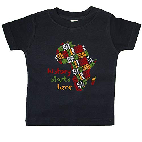 inktastic Black History Month History Starts Baby T-Shirt 18 Months Black 3a344
